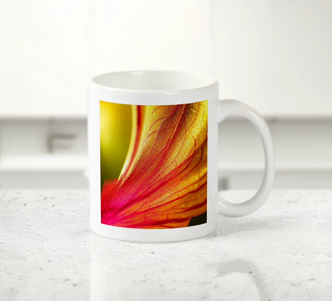 Macro Delonix Regia Bloem keramische mok van Bold Blooms