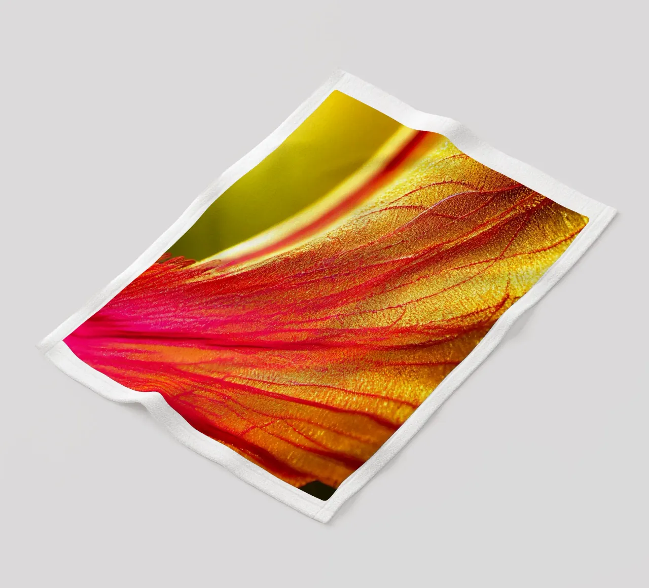 Macro Delonix Regia Flower fleece blanket by Bold Blooms