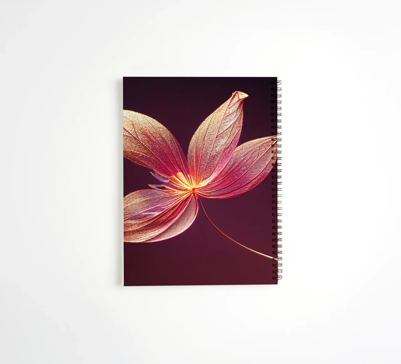 Macro Delonix Regia Flower spiral notebook by Bold Blooms