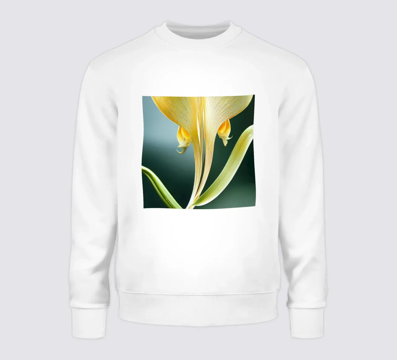 Makro Fuchsschwanz Orchidee Blume Sweatshirt von Bold Blooms