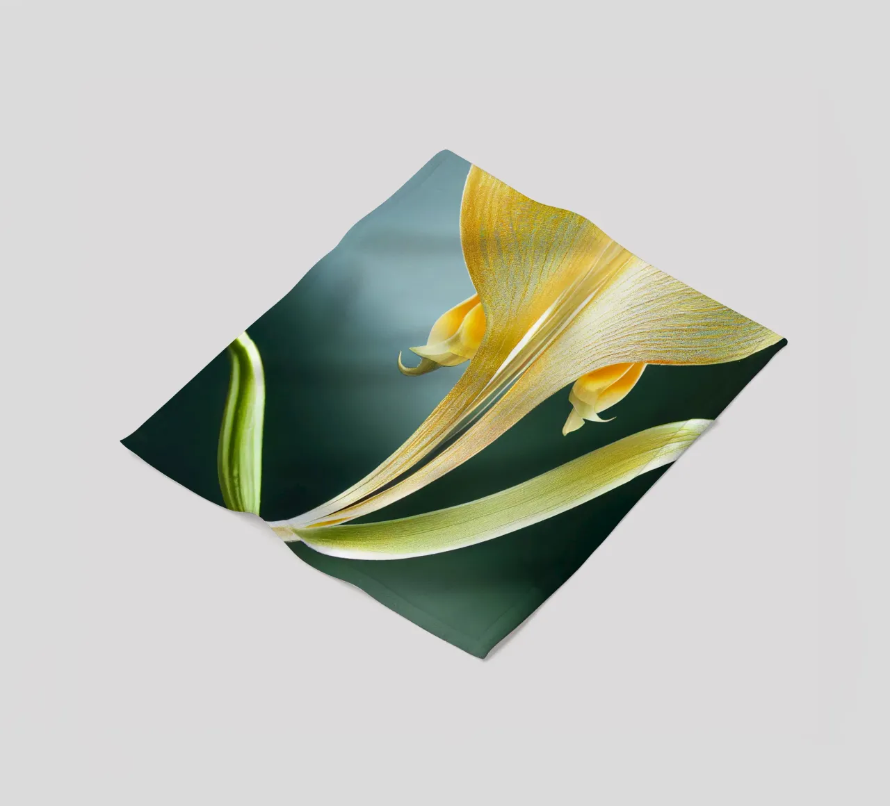 Makro Fuchsschwanz Orchidee Blume Fleecedecke von Bold Blooms