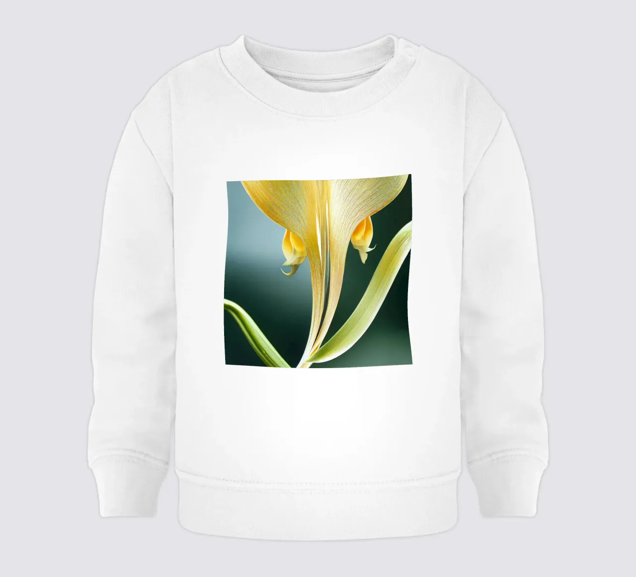 Makro Fuchsschwanz Orchidee Blume Baby Sweatshirt von Bold Blooms
