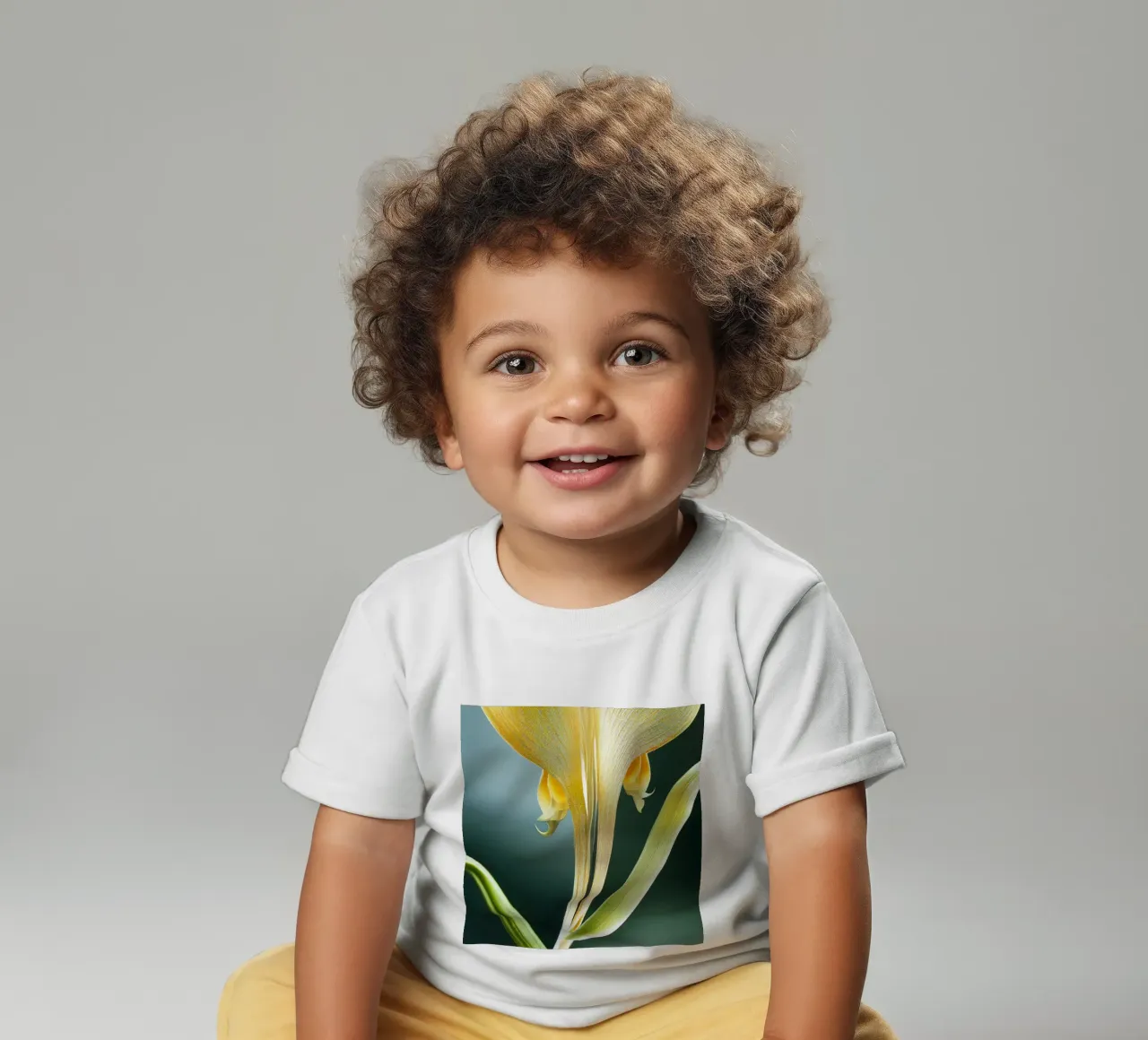 Macro vossenstaart orchidee bloem baby t-shirt van Bold Blooms