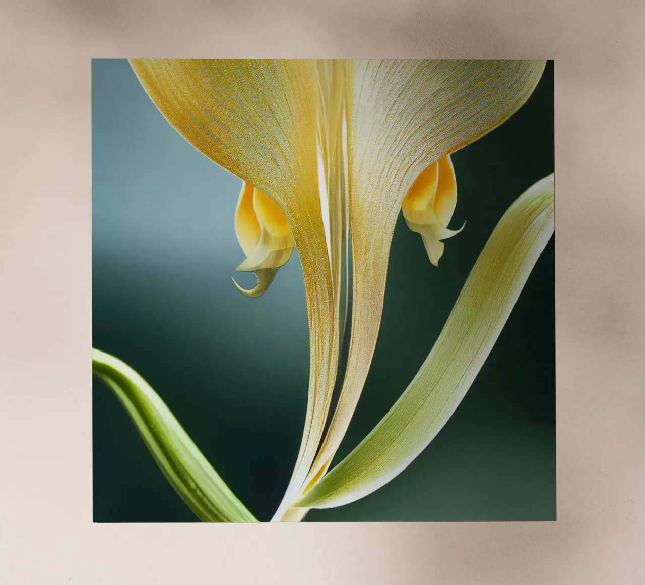 Macro Flor de orquídea cola de zorro lámina retroiluminada de Bold Blooms