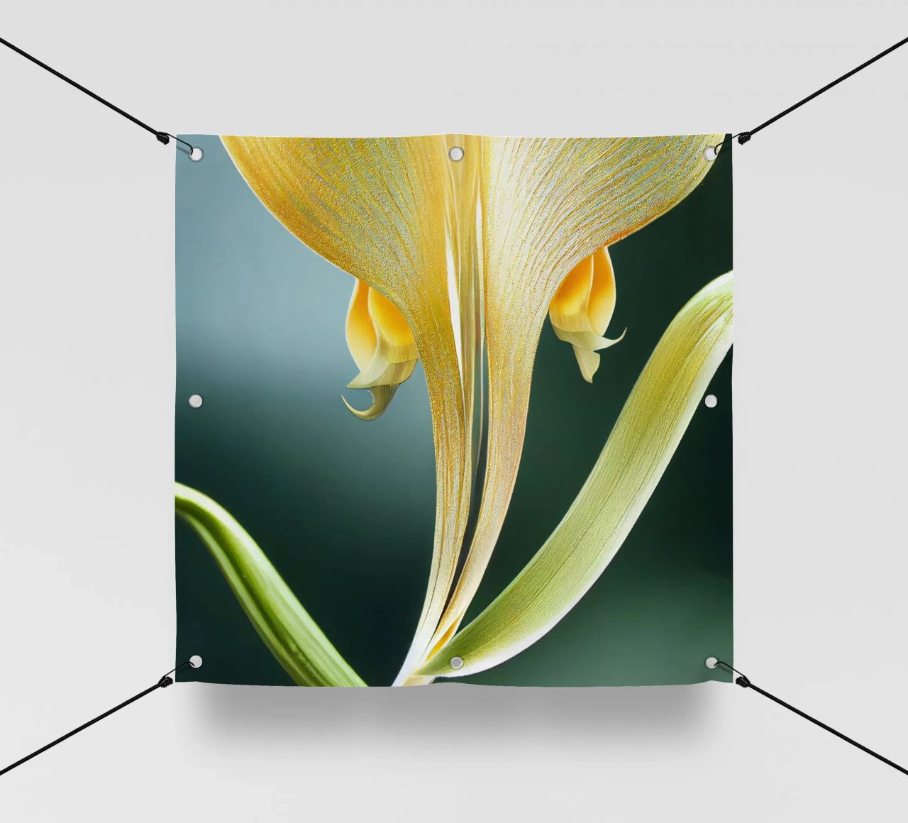 Macro fiore di orchidea coda di volpe telo in pvc da Bold Blooms