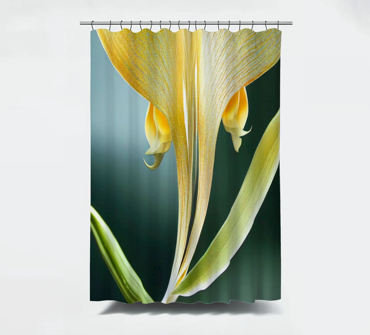 Macro fiore di orchidea coda di volpe tenda da doccia da Bold Blooms