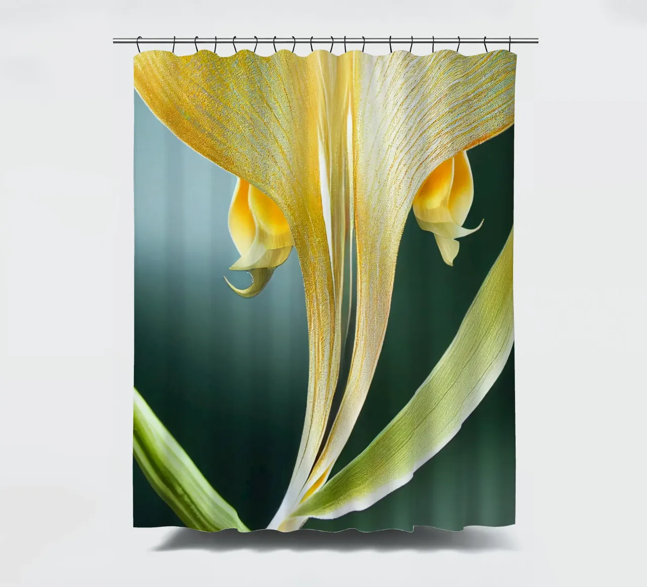 Macro fiore di orchidea coda di volpe tenda da doccia da Bold Blooms