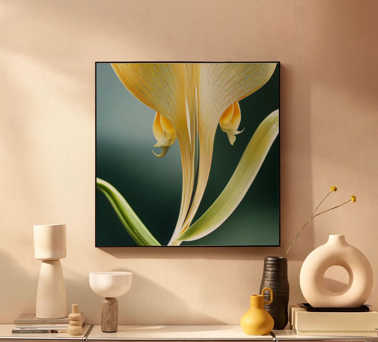 Macro fiore di orchidea coda di volpe plexiglass da Bold Blooms