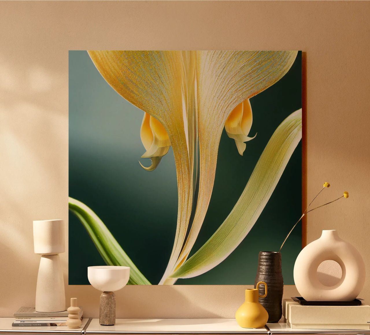 Macro fiore di orchidea coda di volpe plexiglass da Bold Blooms