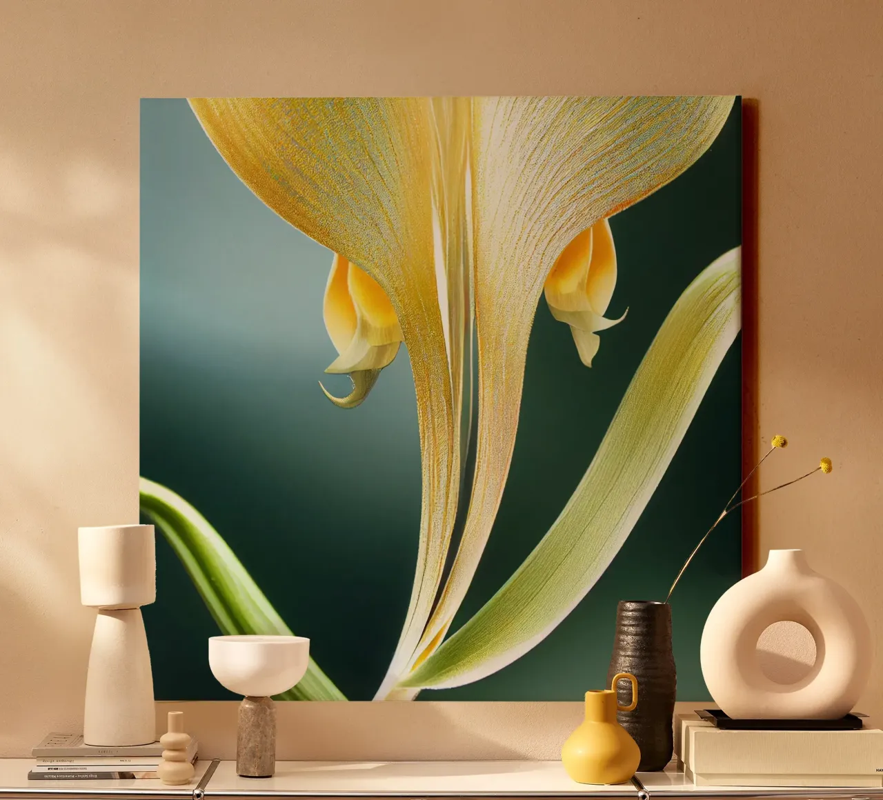 Macro fiore di orchidea coda di volpe tela da Bold Blooms