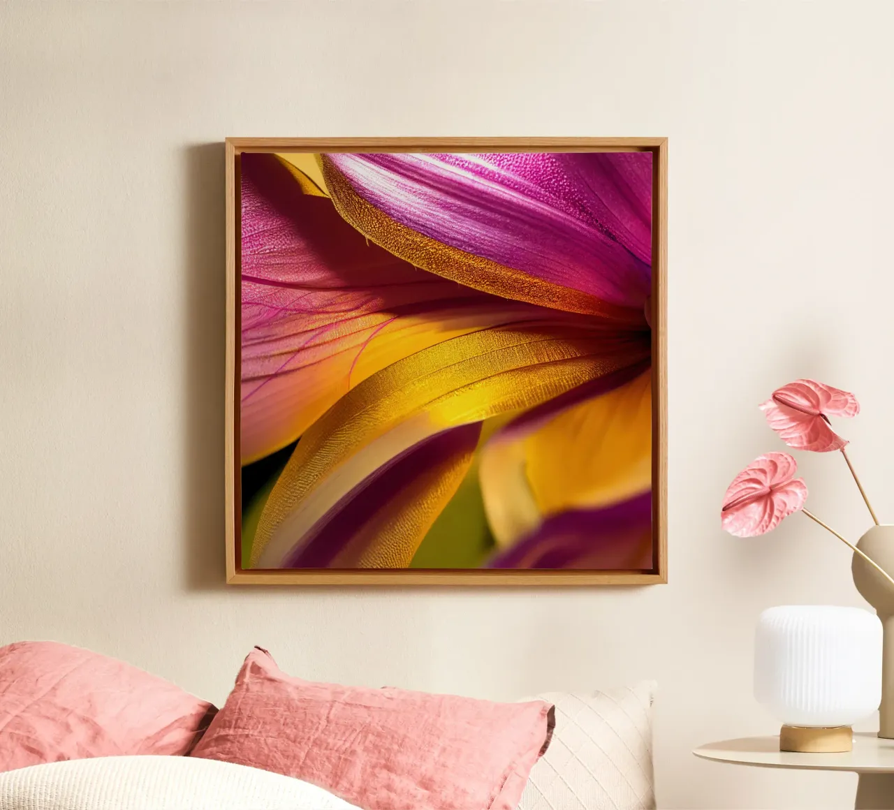 Macro Glory Lily Flower tela con Cornice a cassetta da Bold Blooms