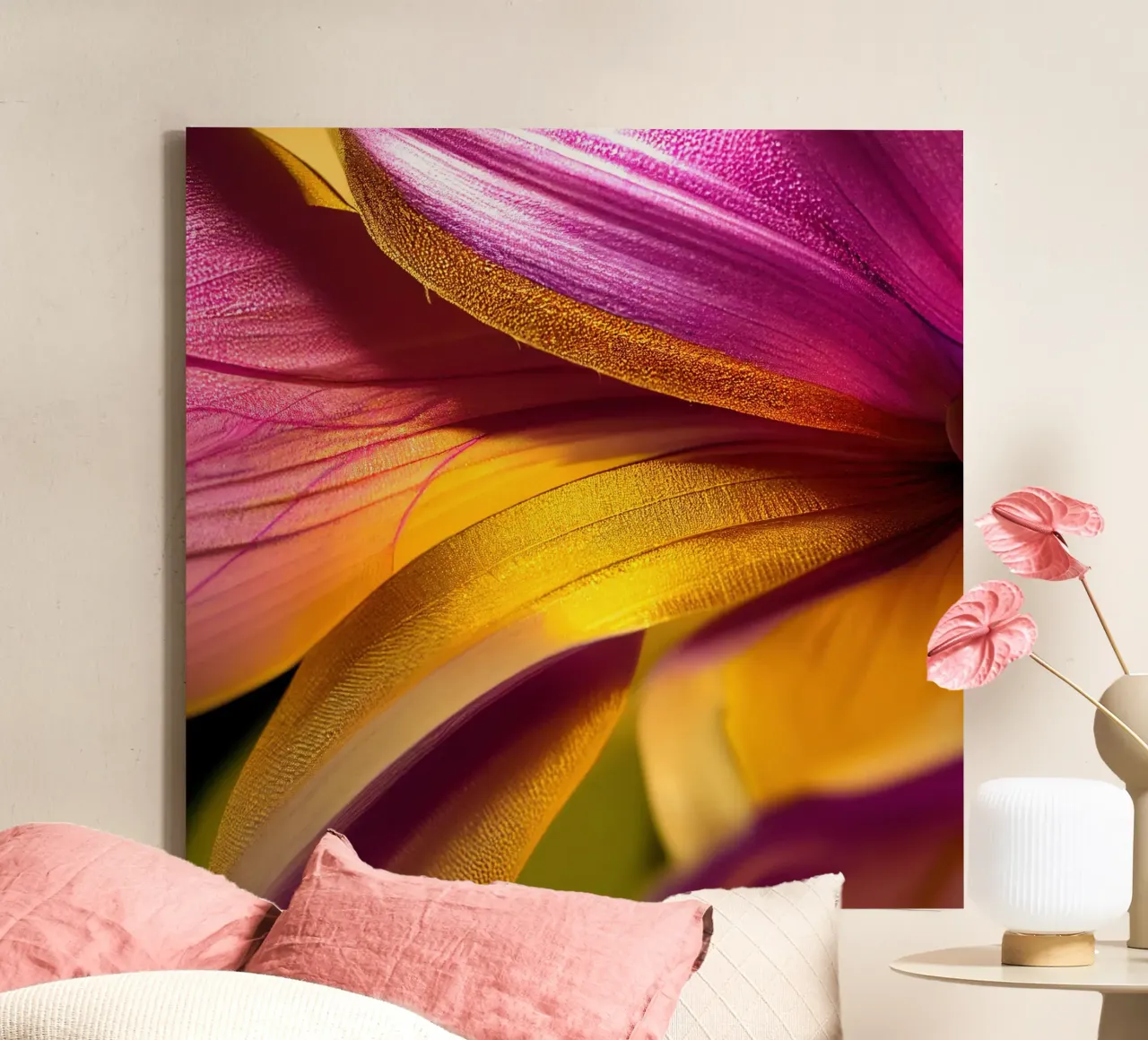 Macro Glory Lily Flower tela con Cornice a cassetta da Bold Blooms