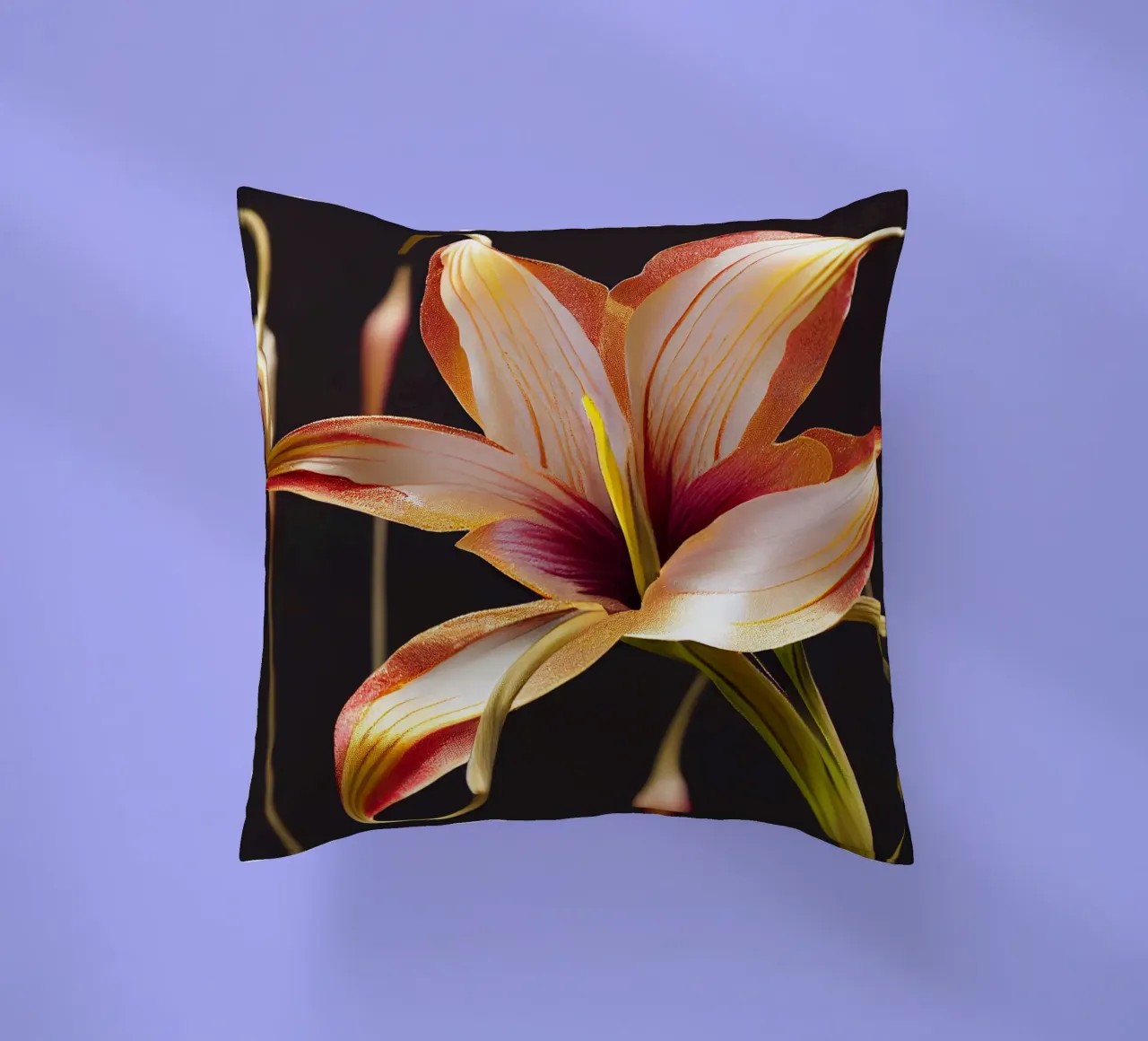 Macro Glory Lily Flower cuscino da Bold Blooms
