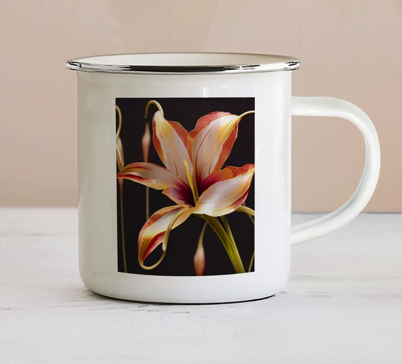 Macro leliebloem emaille mok van Bold Blooms