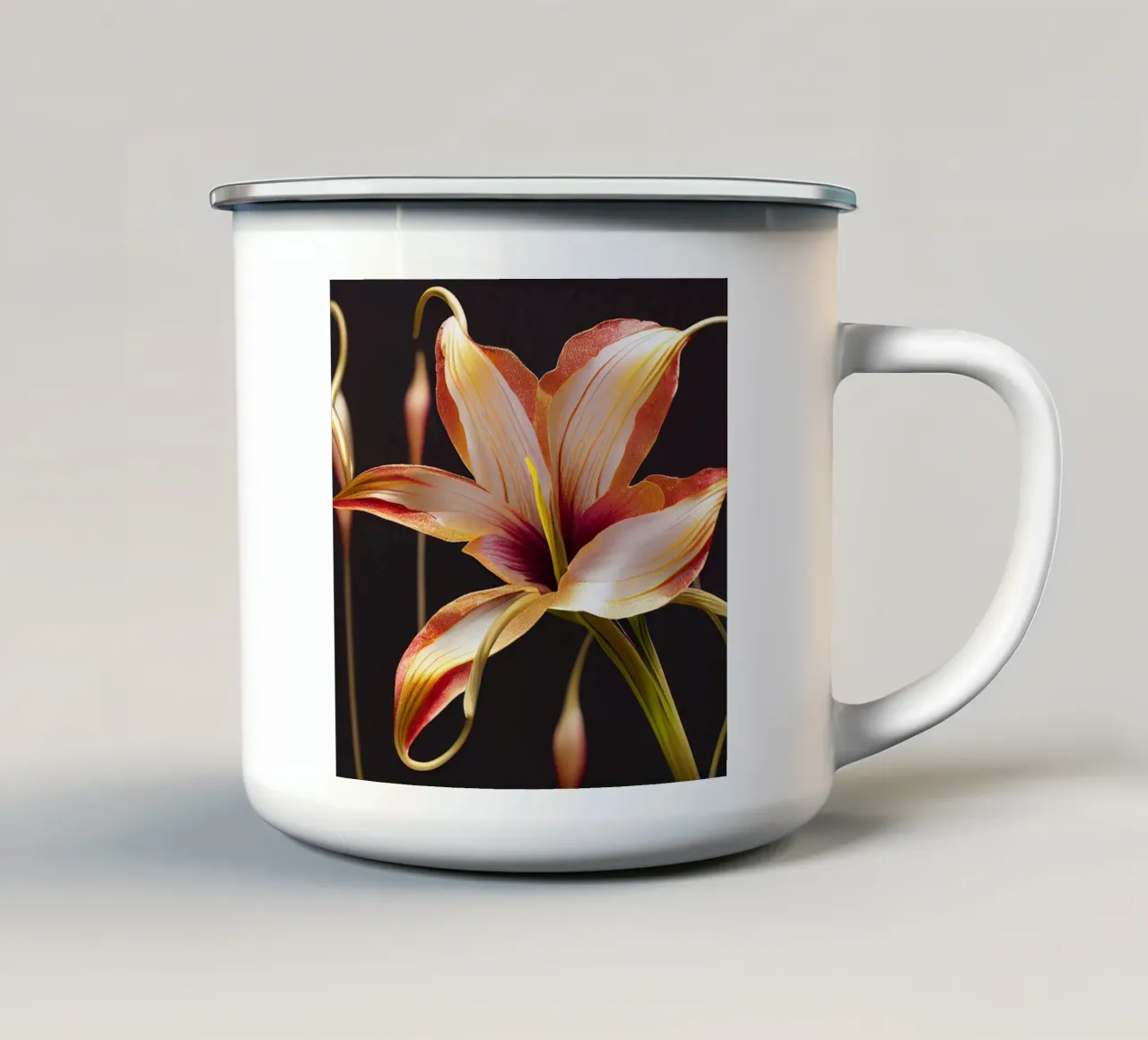 Macro leliebloem emaille mok van Bold Blooms