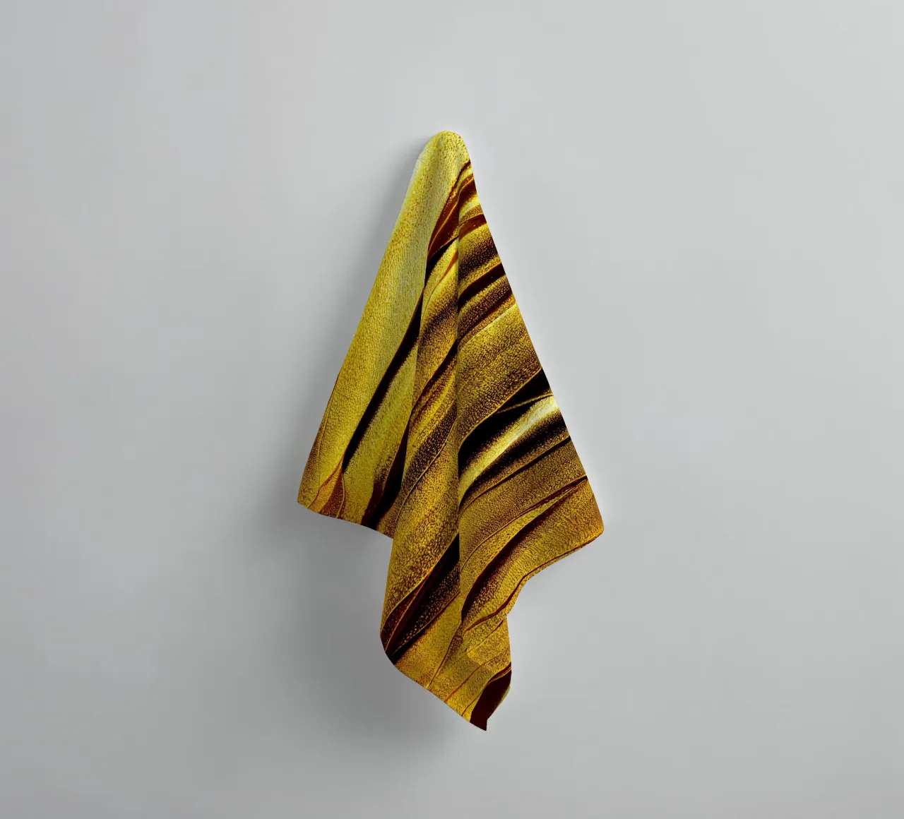 Macro Gouden Frangipanibloem badhanddoek van Bold Blooms