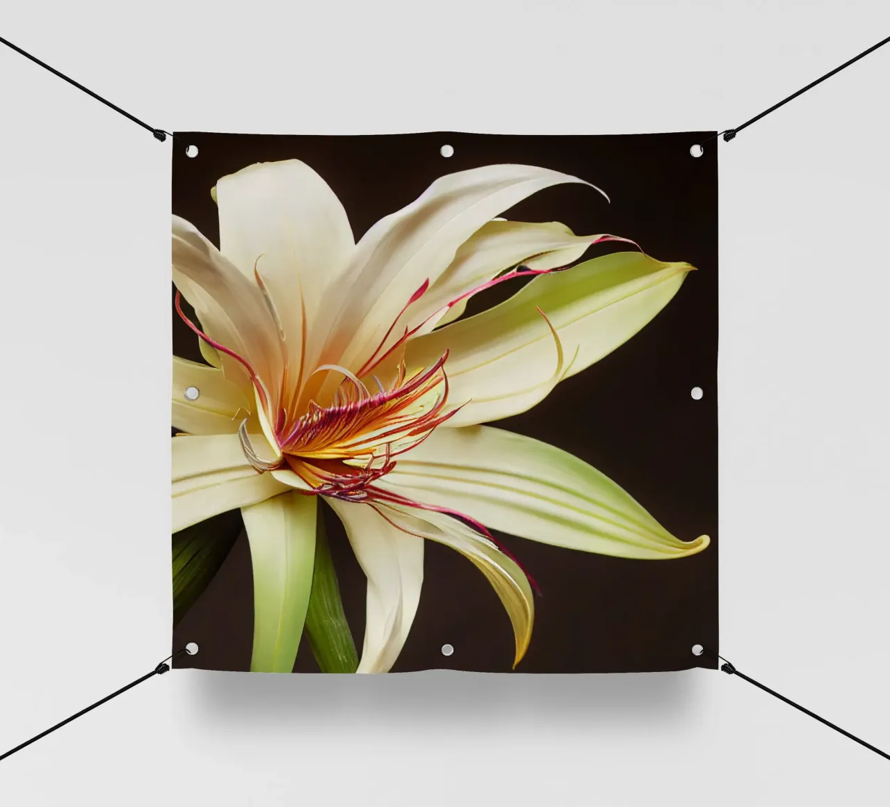 Macro Grande fiore di giglio crinum telo in pvc da Bold Blooms