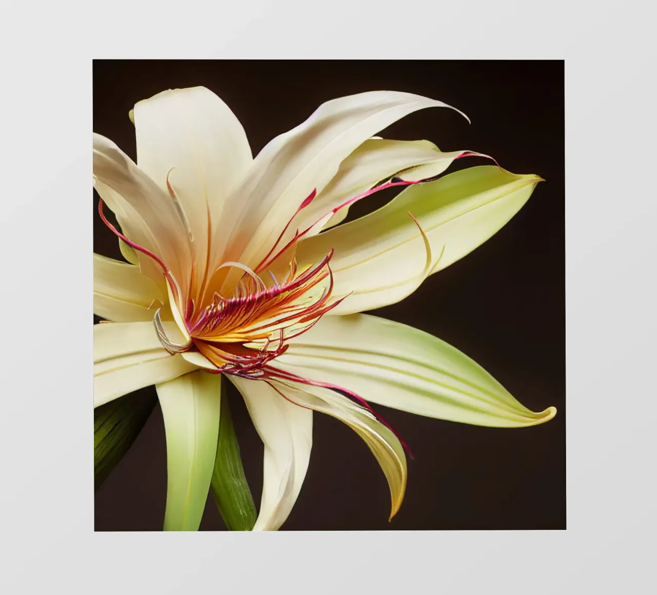 Macro Grande fiore di giglio crinum telo in pvc da Bold Blooms