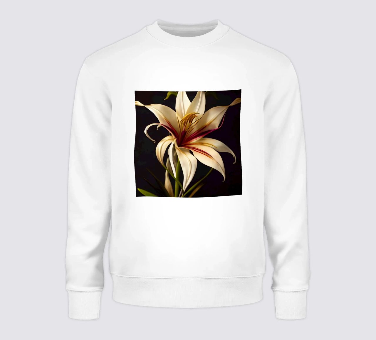 Macro Grande fiore di giglio crinum felpa da Bold Blooms