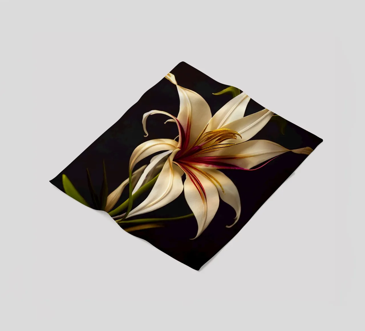 Macro Grande fiore di giglio crinum coperta in pile da Bold Blooms