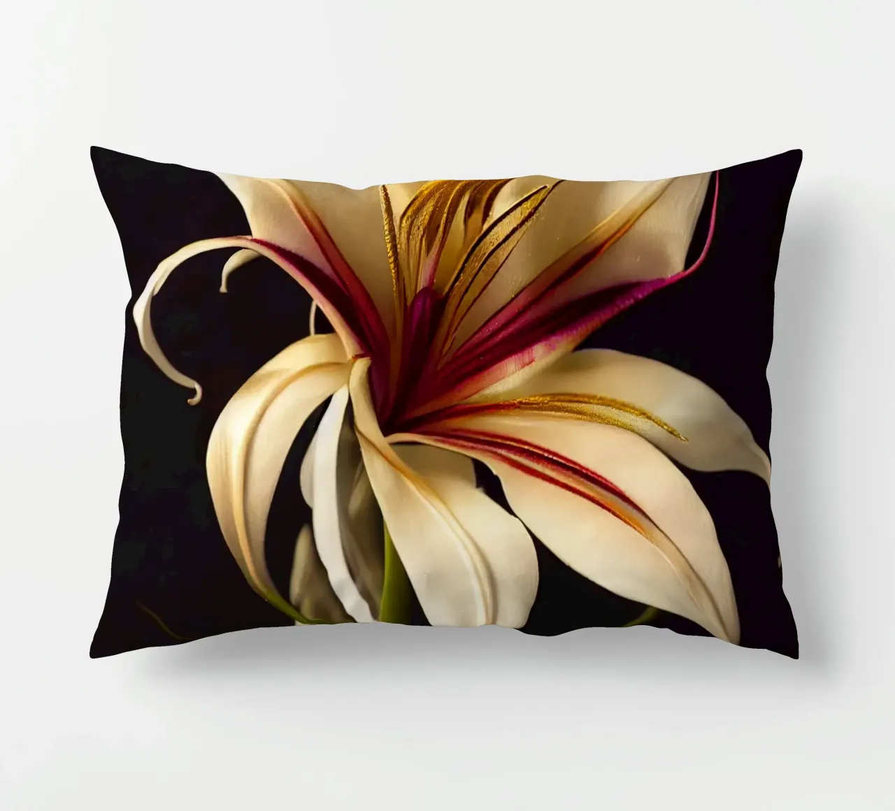 Macro Flor de lirio Grand Crinum cojín de Bold Blooms