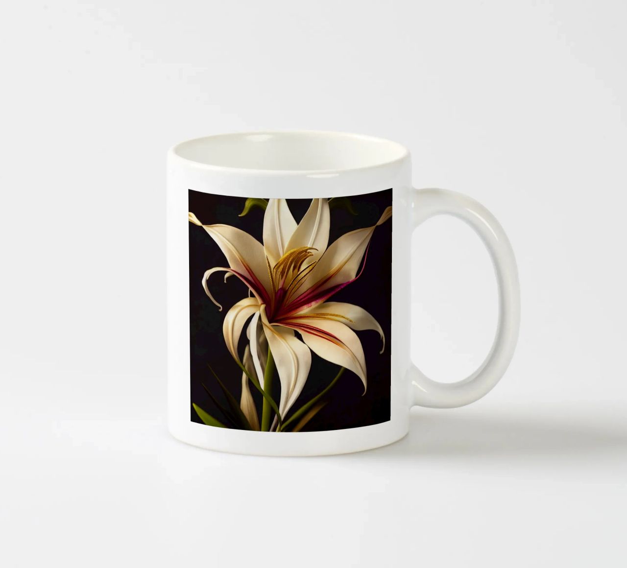 Macro Grande fiore di giglio crinum tazza in ceramica da Bold Blooms