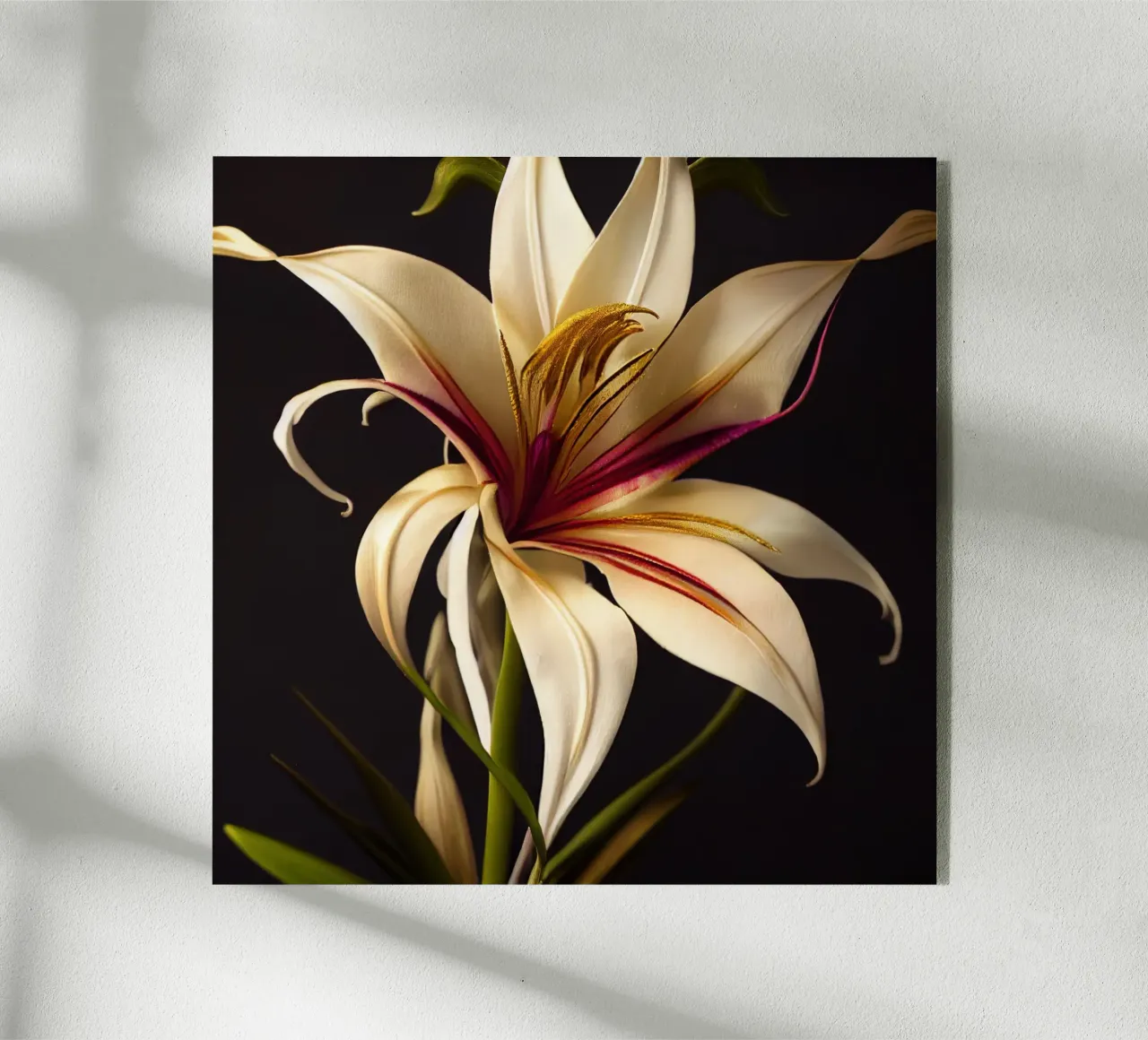 Macro Grande fiore di giglio crinum plexiglass da Bold Blooms