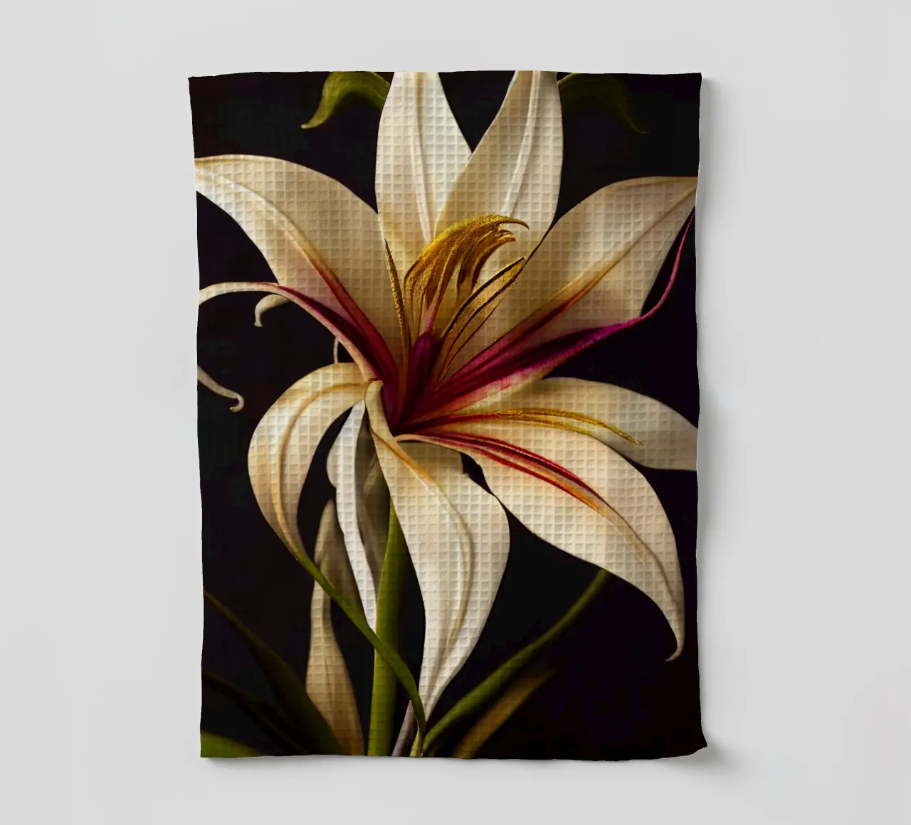 Macro Grande fiore di giglio crinum canovaccio da cucina da Bold Blooms