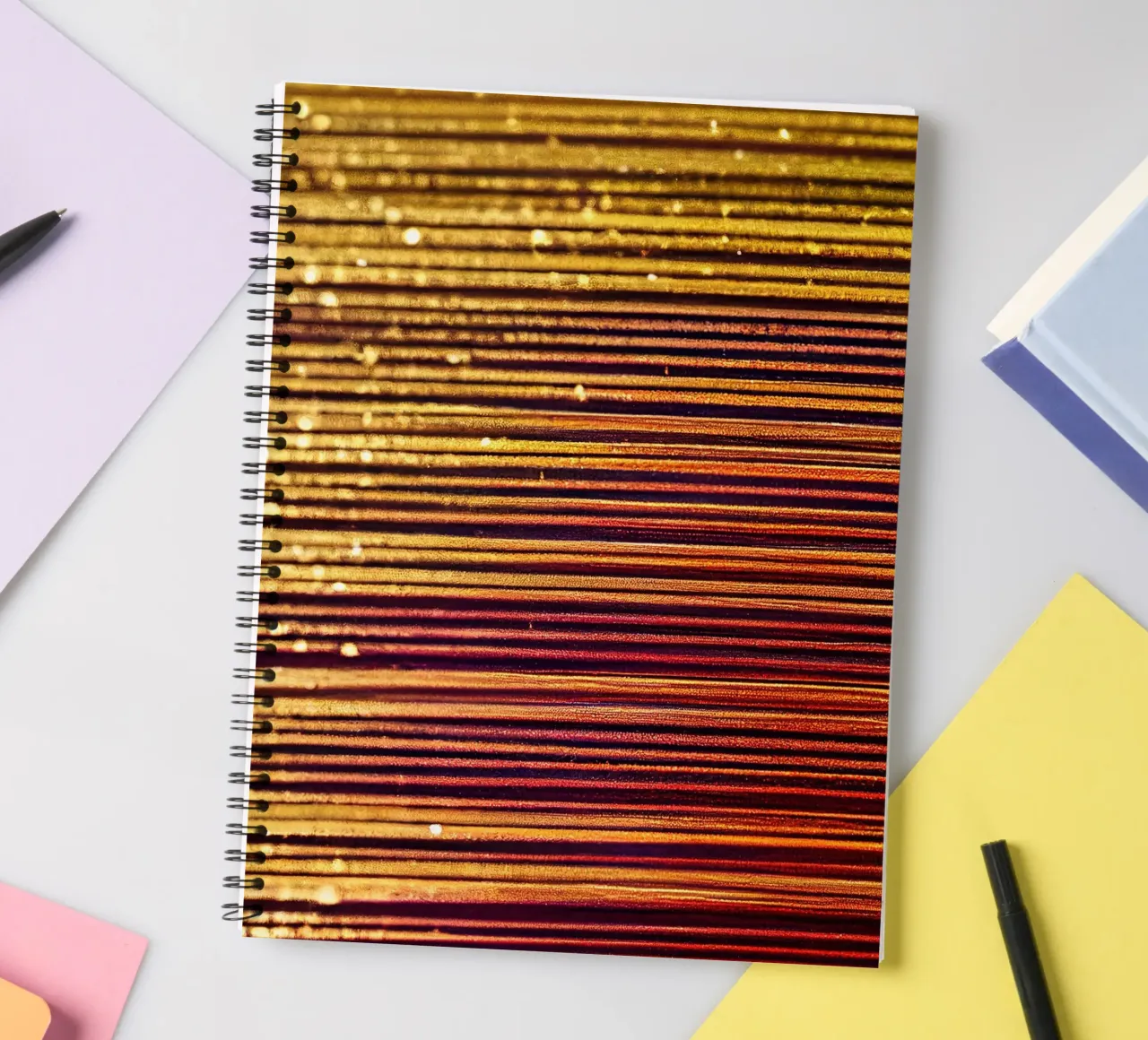 Macro Hiptage Flower spiral notebook by Bold Blooms