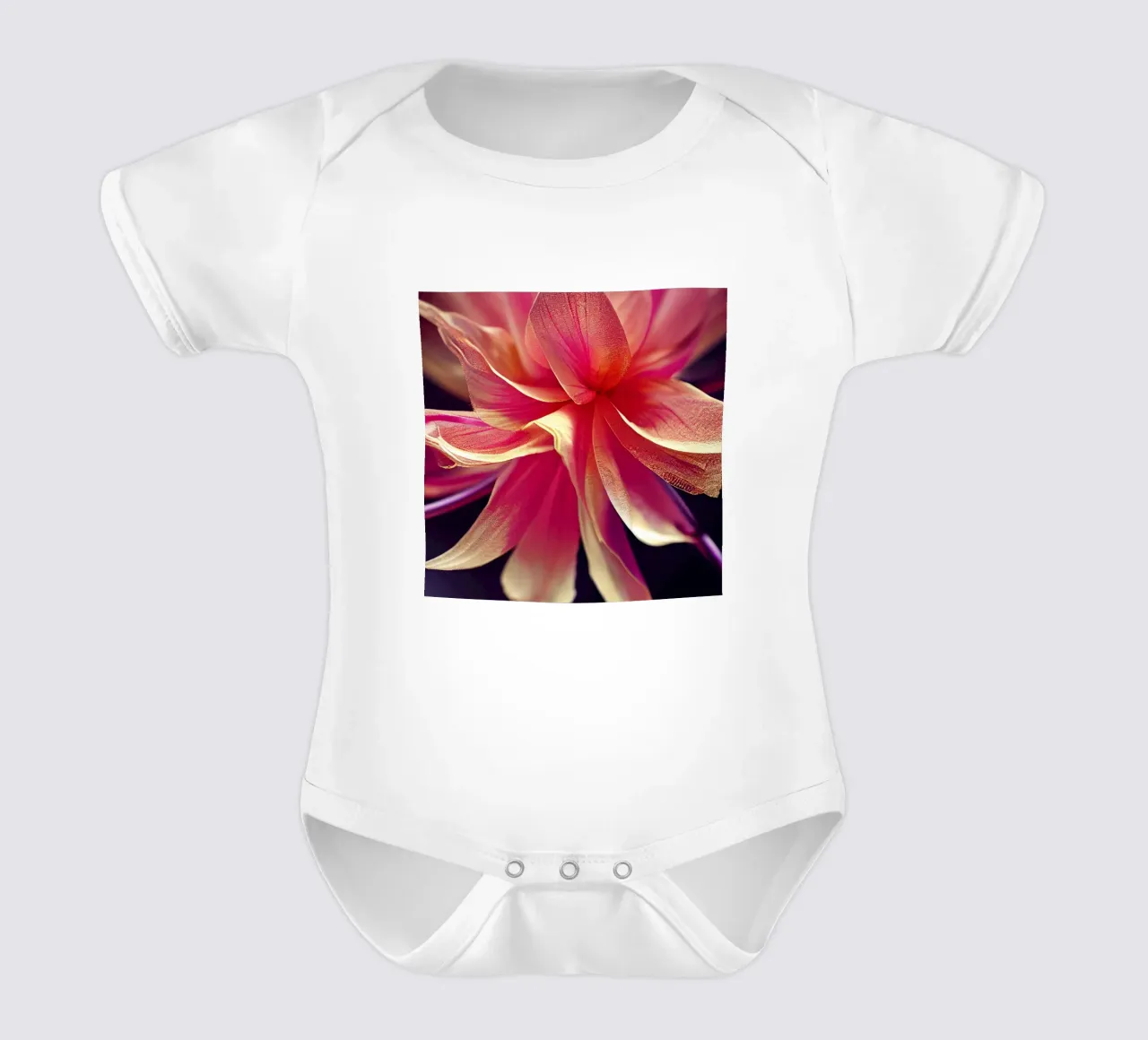 Macro fiore di agrifoglio body neonato maniche corte da Bold Blooms