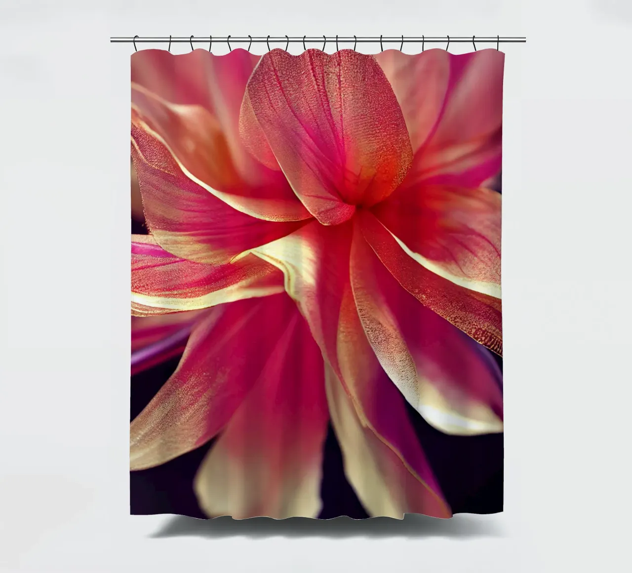 Macro fiore di agrifoglio tenda da doccia da Bold Blooms