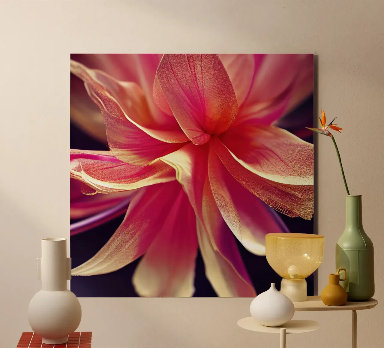 Macro fiore di agrifoglio alluminio dibond da Bold Blooms