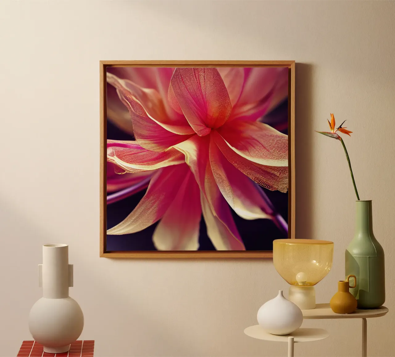 Macro fiore di agrifoglio tela con Cornice a cassetta da Bold Blooms
