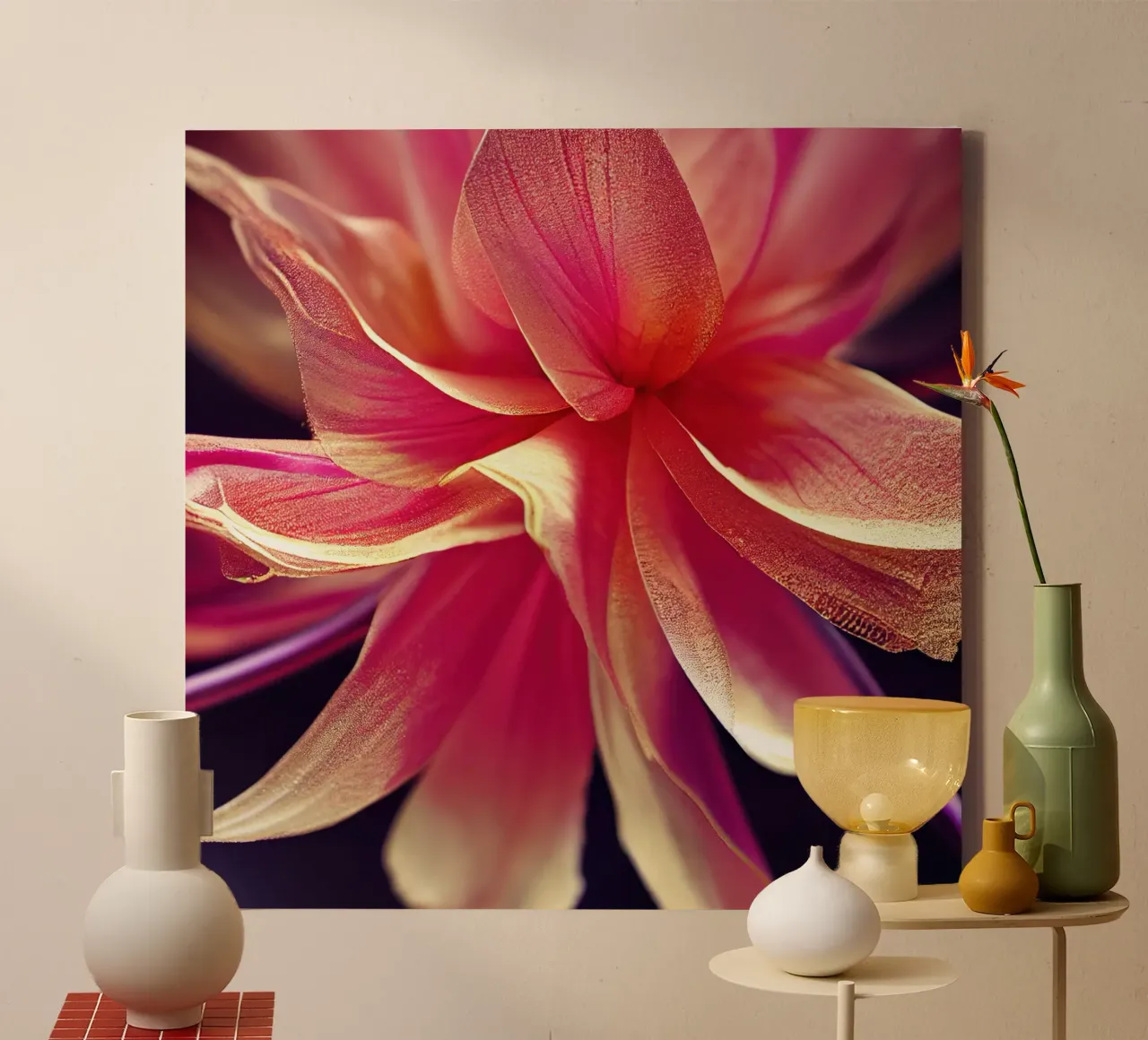Macro fiore di agrifoglio tela con Cornice a cassetta da Bold Blooms