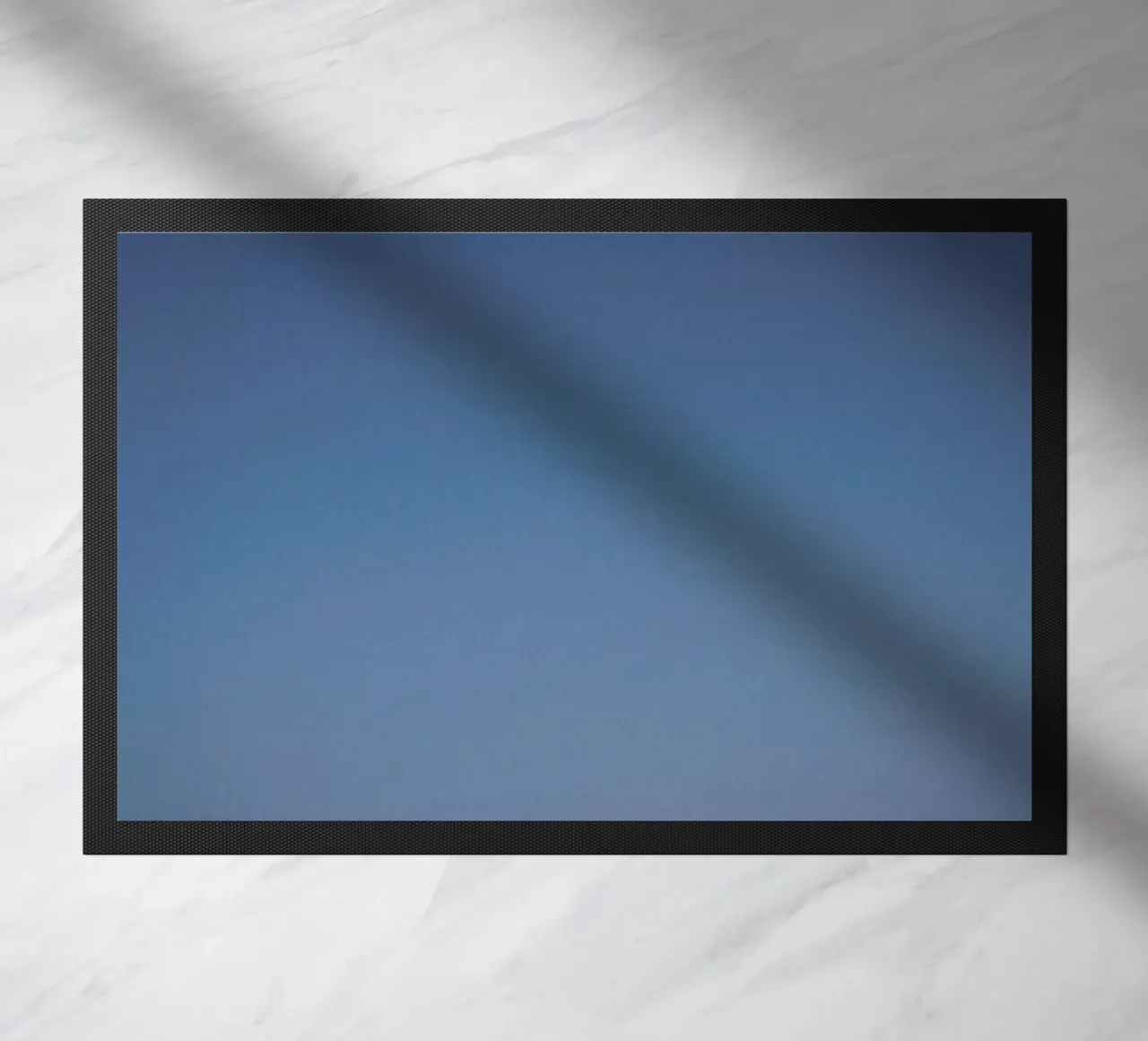 Blue doormat by Chris Abatzis