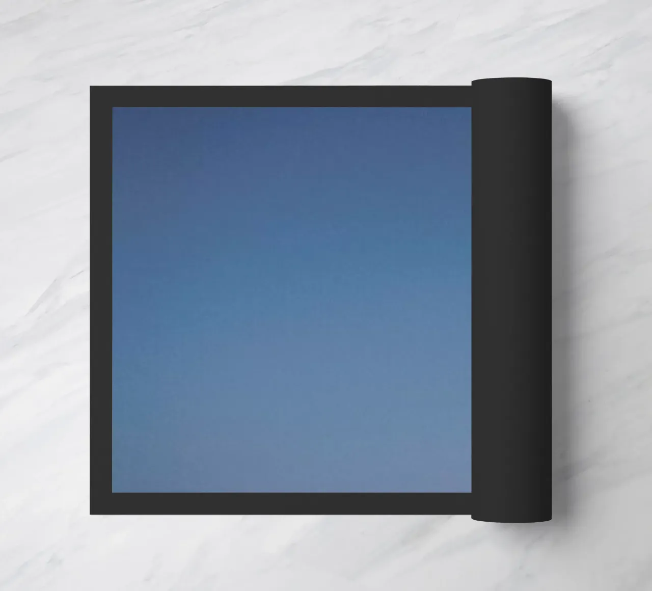 Blue doormat by Chris Abatzis