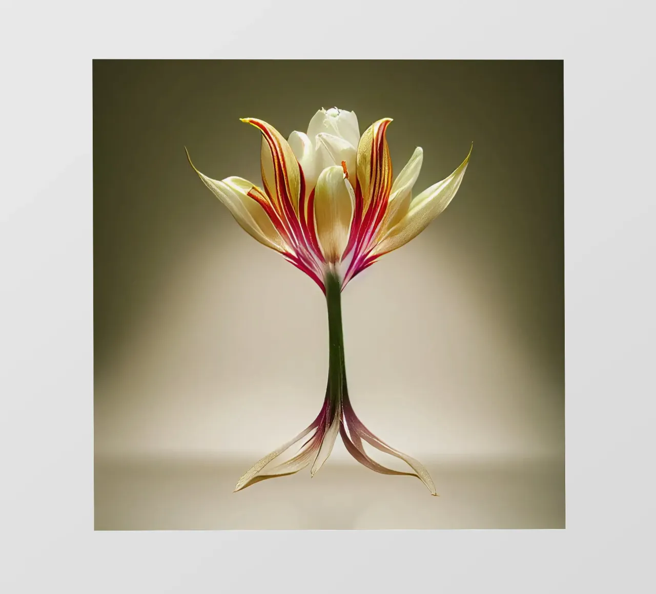 Macro fiore di tulipano indiano telo in pvc da Bold Blooms