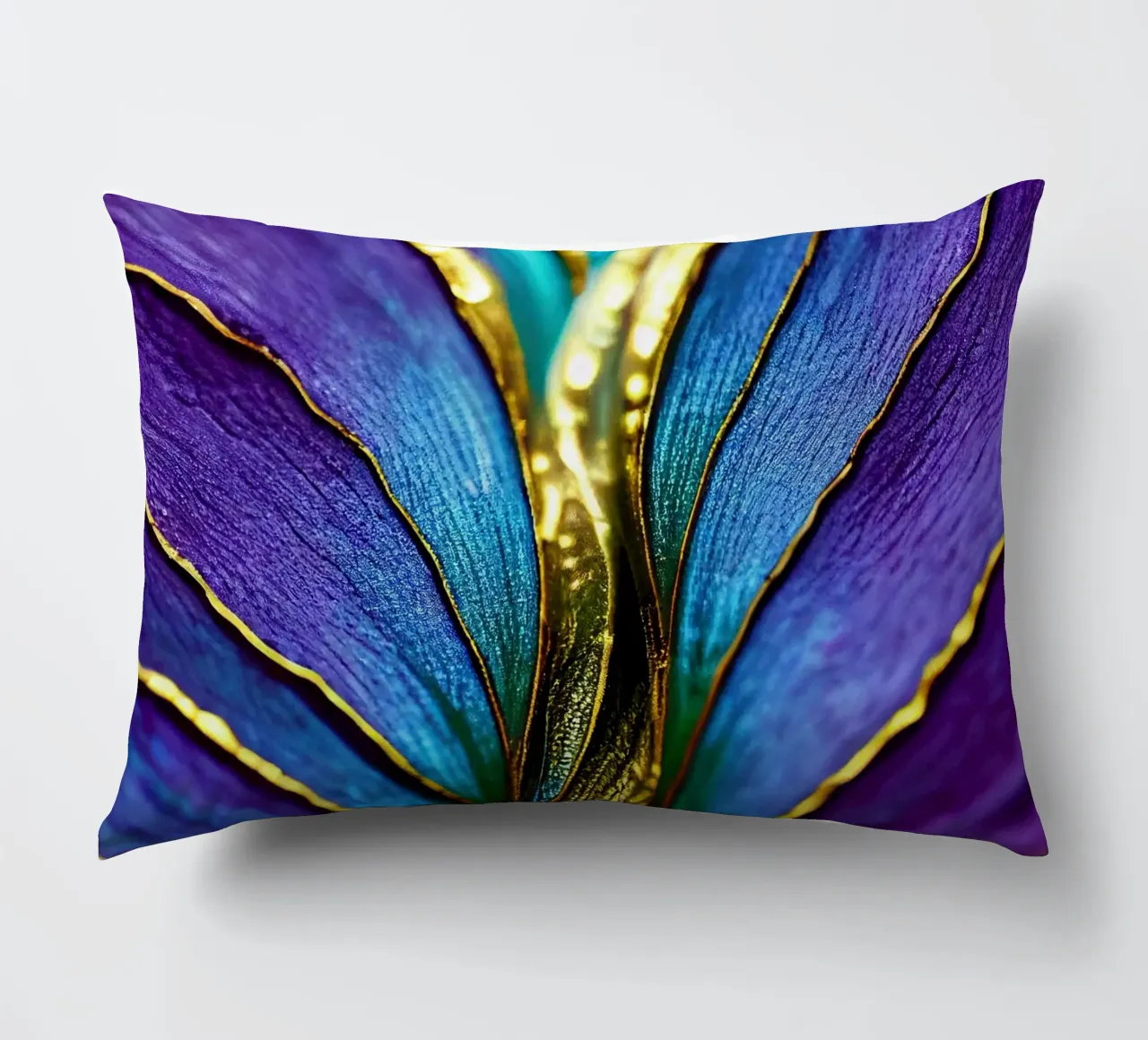 Macro Fiore indaco cuscino da Bold Blooms