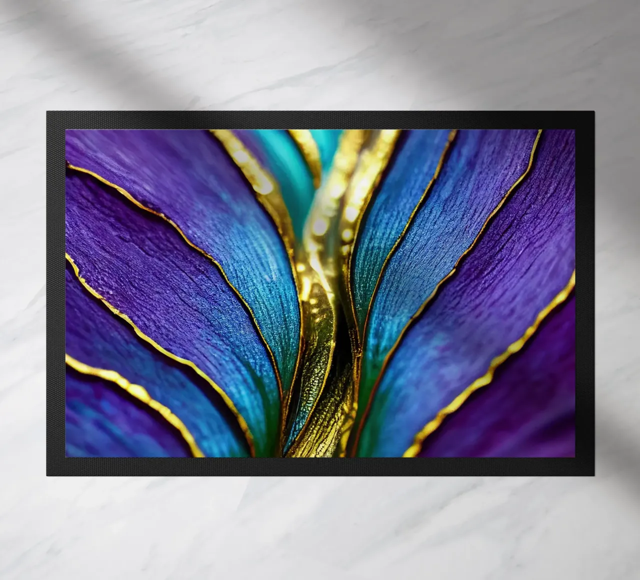 Macro Fiore indaco zerbino da Bold Blooms