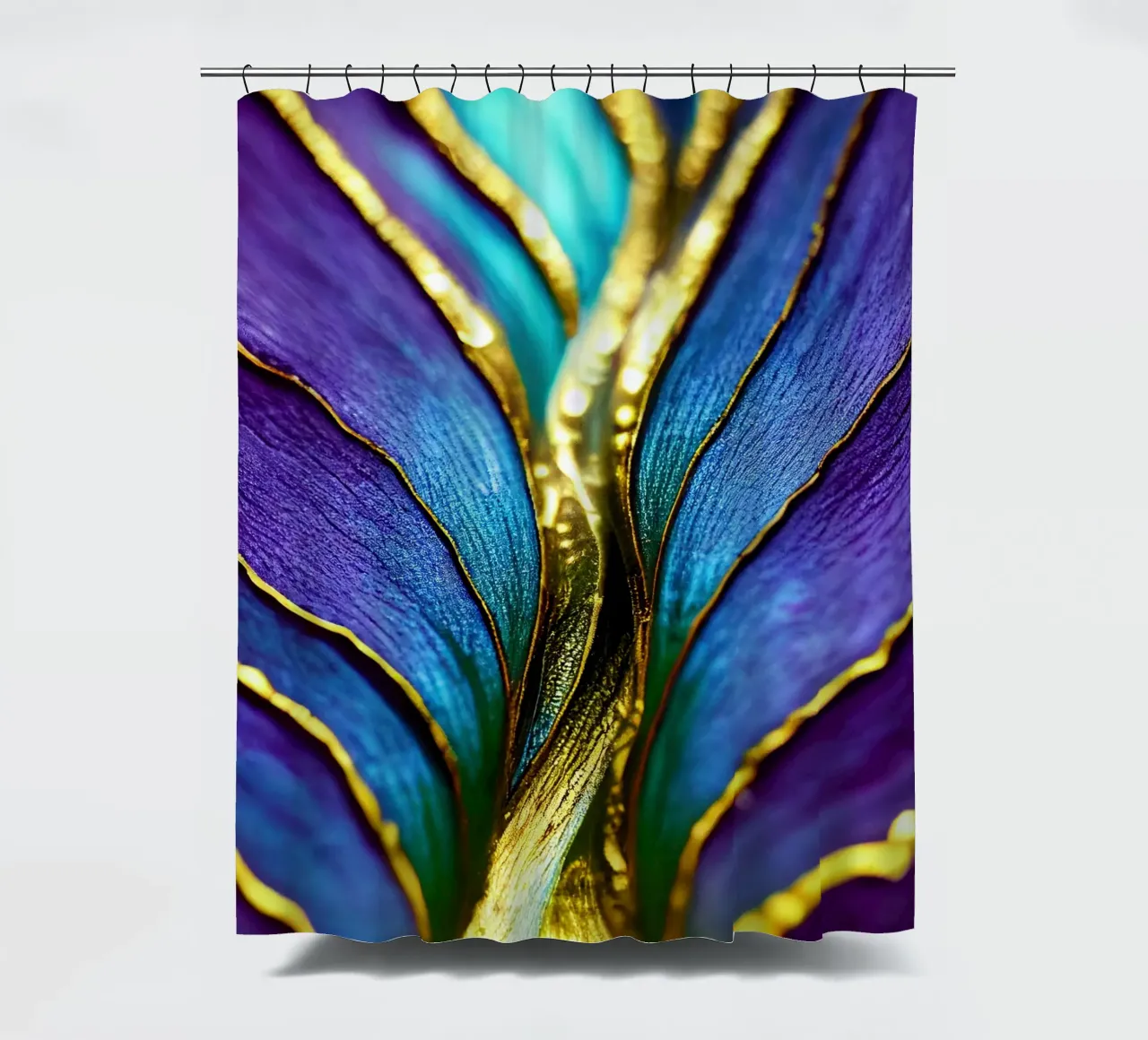 Macro Fiore indaco tenda da doccia da Bold Blooms
