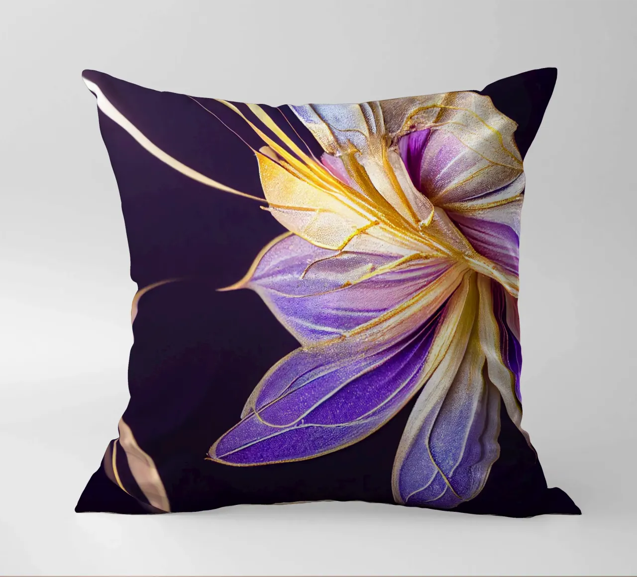 Macro Fiore indaco cuscino da Bold Blooms