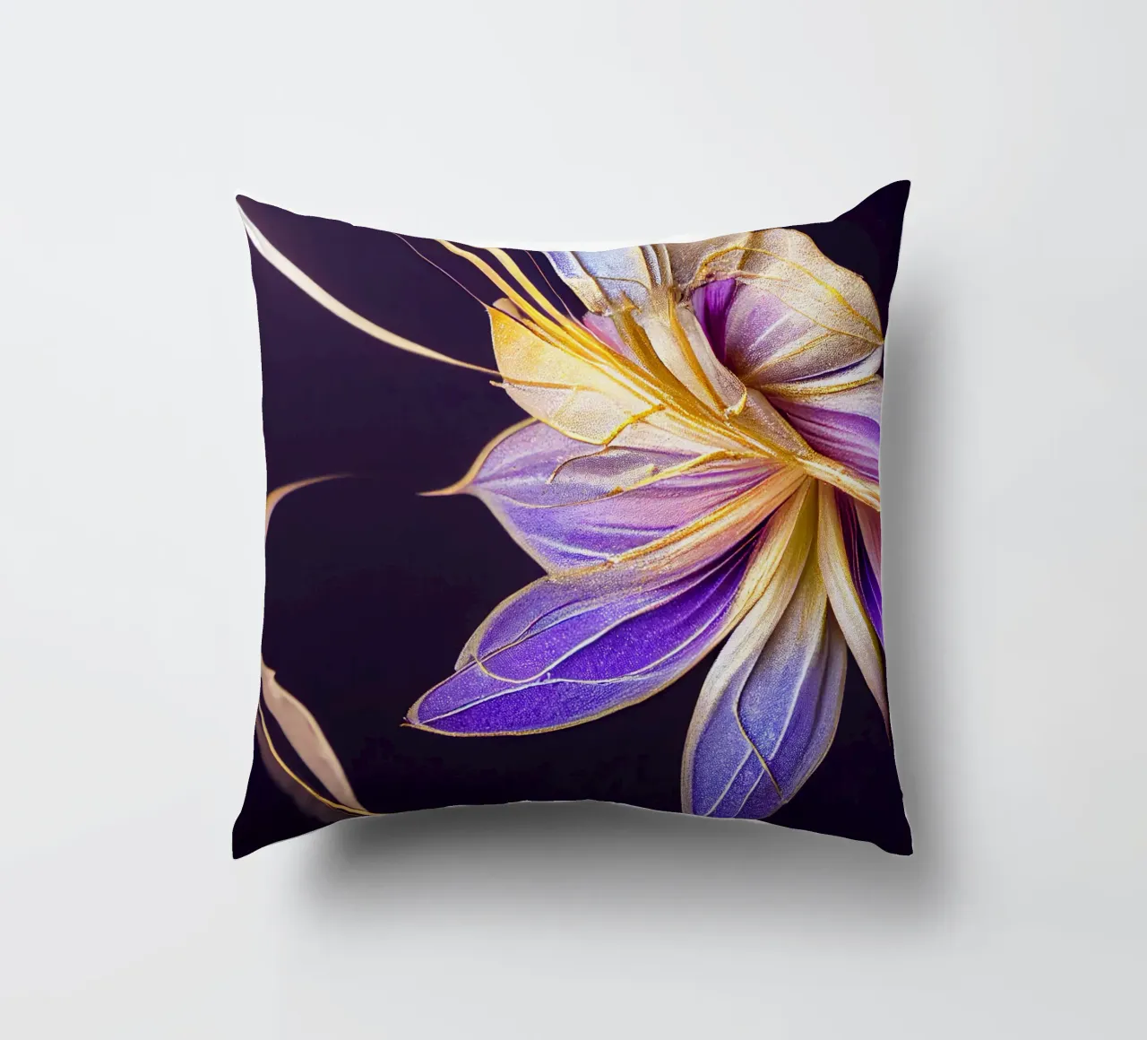 Macro Fiore indaco cuscino da Bold Blooms