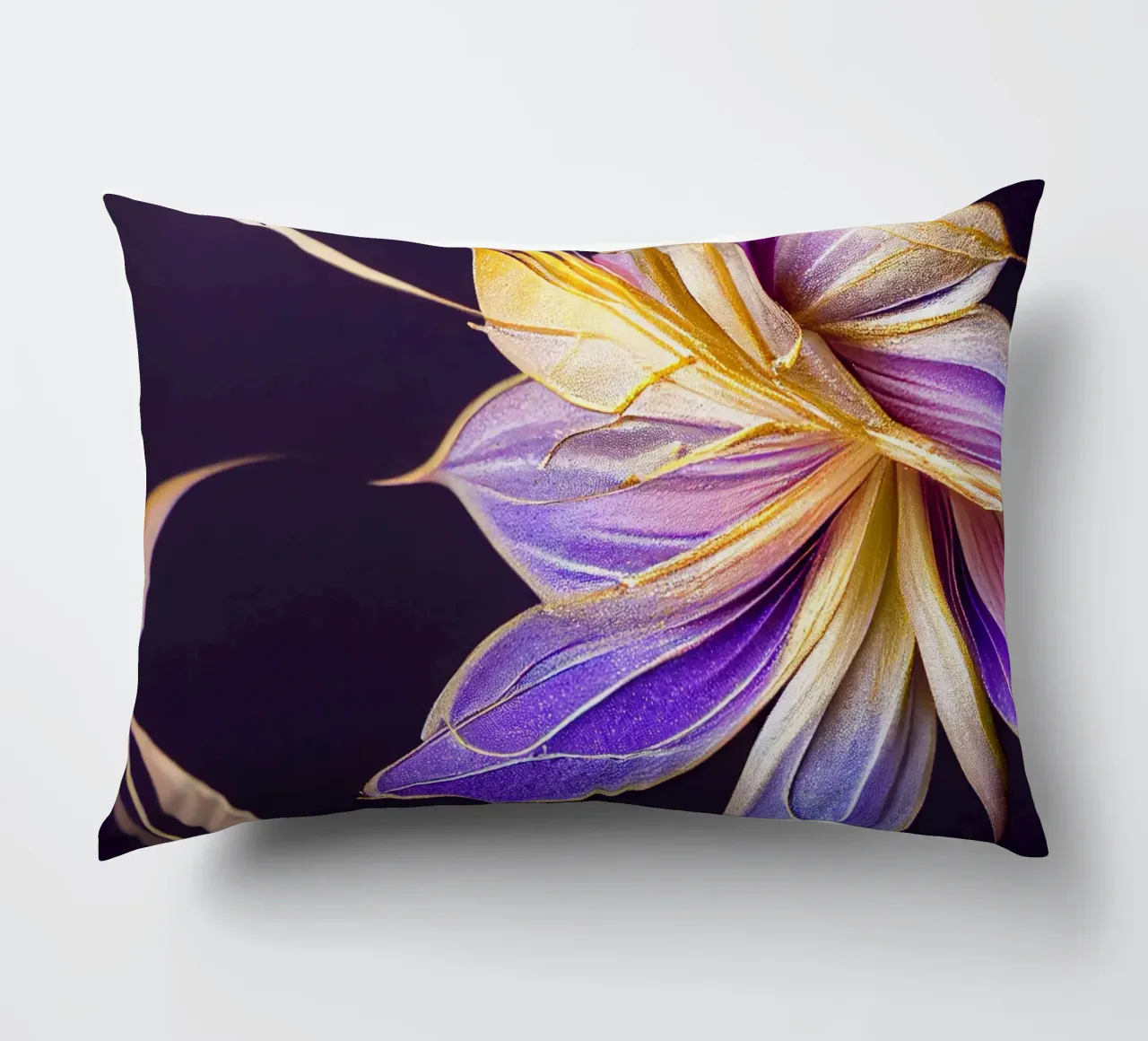 Macro Fiore indaco cuscino da Bold Blooms