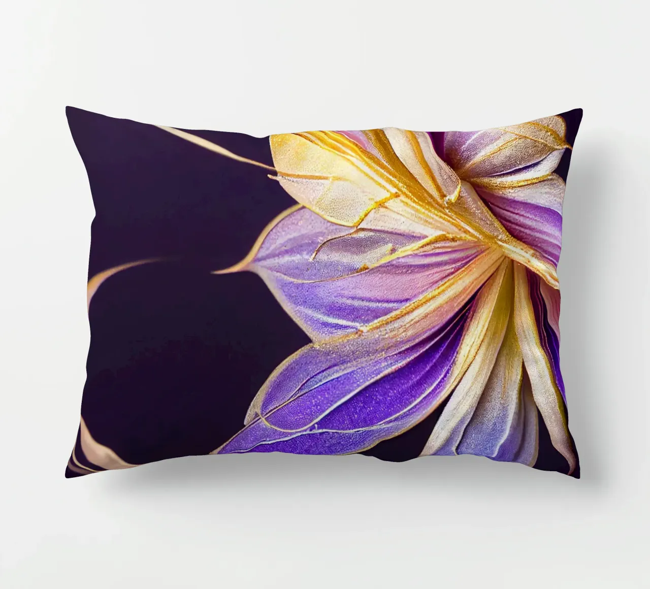 Macro Fiore indaco cuscino da Bold Blooms