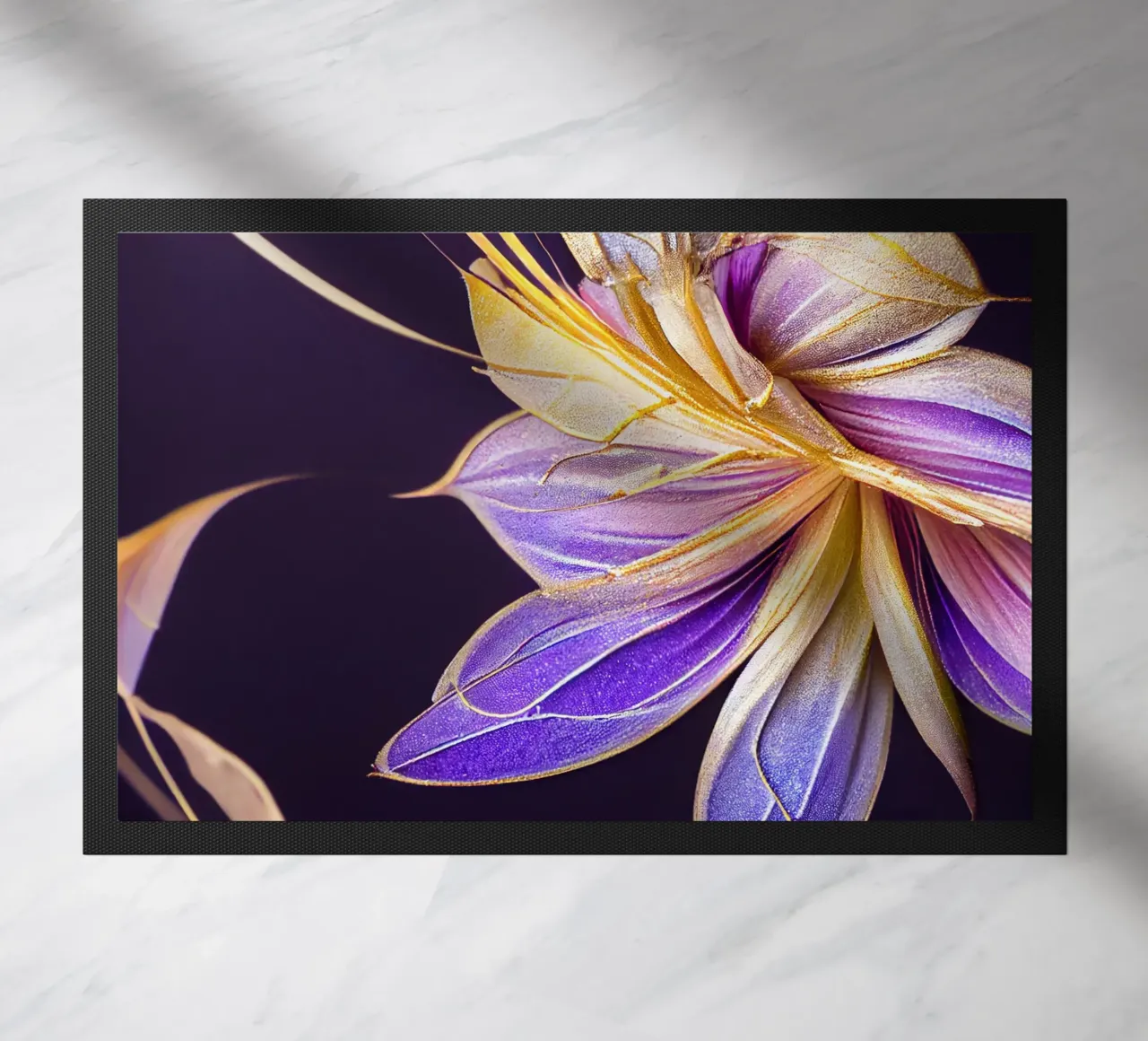 Macro Fiore indaco zerbino da Bold Blooms