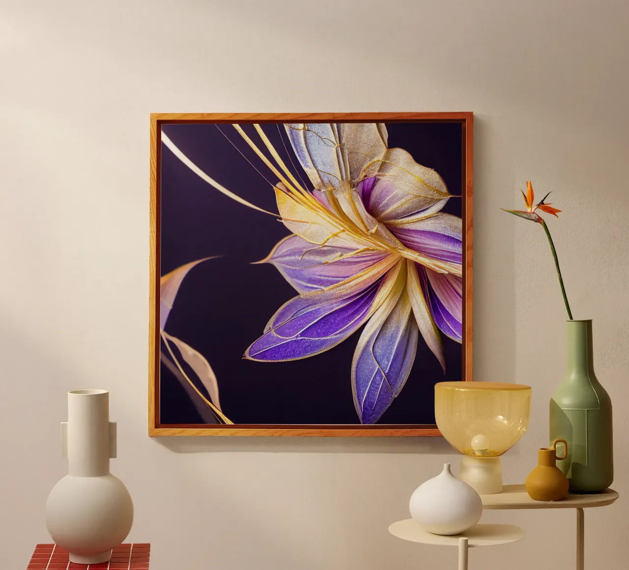 Macro Fiore indaco plexiglass da Bold Blooms