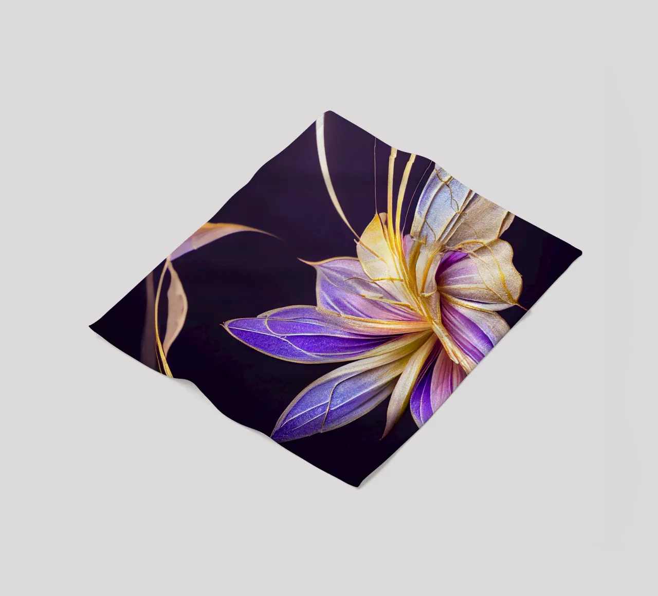 Macro Fiore indaco coperta in pile da Bold Blooms