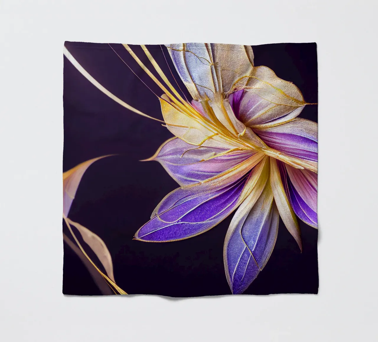 Macro Fiore indaco coperta in pile da Bold Blooms
