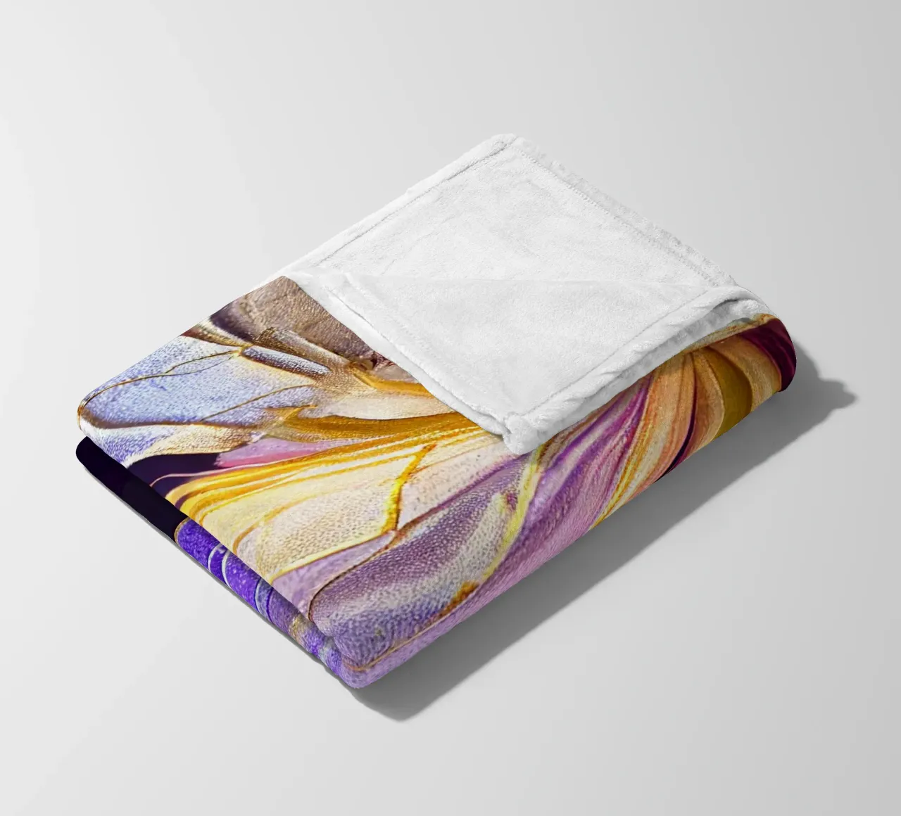 Macro Fiore indaco coperta in pile da Bold Blooms