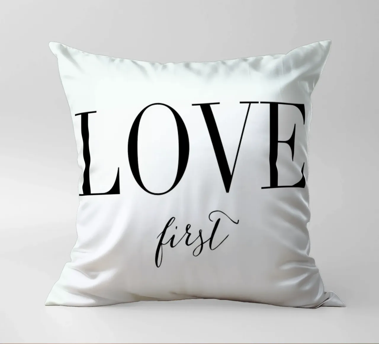 Love First decorative cushion by Amy & Kurt